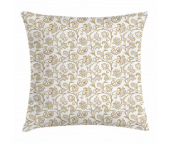 Floral Paisley Motif Pillow Cover