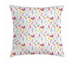 Natural Summer Flowers Pillow Cover