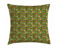 Summer Composition Insects Pillow Cover