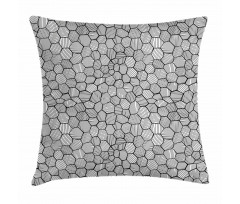 Sketch Hexagon Shapes Pillow Cover