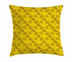 Contour Petals Bees Combs Pillow Cover