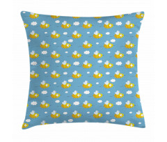 Bees Wings Big Eyes Doodle Pillow Cover