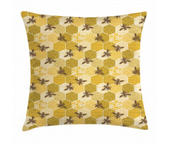 Silhouette Multiple Bees Pillow Cover