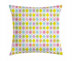 Dashed Argyle Pattern Pillow Cover