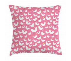 Cotton-Candy-Like Chicken Pillow Cover
