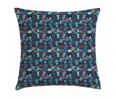 Rainy Clouds and Owls Pillow Cover