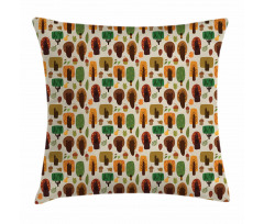 Defoliated Tree Leaves Pillow Cover