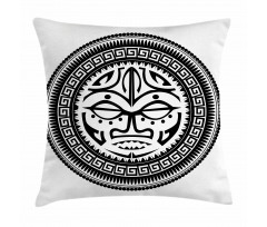 Maori Face Mask Pillow Cover