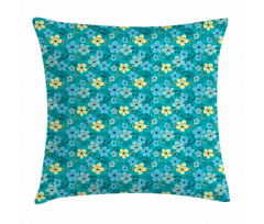 Exotic Blooming Flowers Pillow Cover
