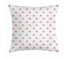 Fluffy Pinkish Hedgehog Pillow Cover