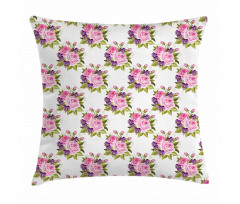 Buds Violet Pansies Pillow Cover