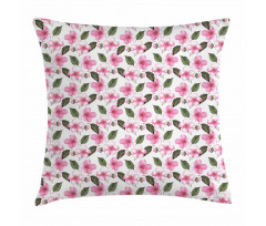 Watercolor Sakura Design Pillow Cover