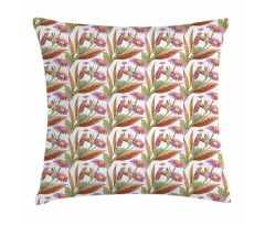 Purple Chamomile Flowers Pillow Cover