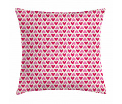 Pinkish Hearts Pillow Cover