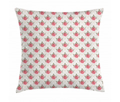 Damask Inspired Rose Pillow Cover