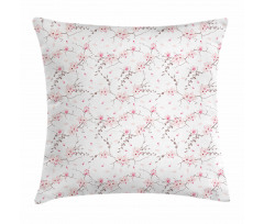 Falling Magnolia Pattern Pillow Cover