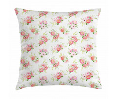 Delicate Rose Bouquet Pillow Cover