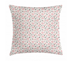 Pink Roses and Peonies Pillow Cover