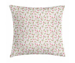 Top View Roses and Buds Pillow Cover