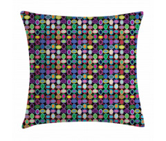 Abstract Oval Shapes Pillow Cover