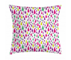 Multicolor Raindrops Pillow Cover