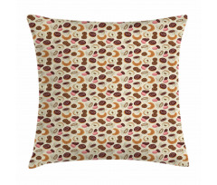 Donuts and Coffee Art Pillow Cover