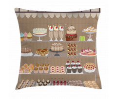 Bakery Window Display Pillow Cover