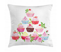 Pyramids of Cupcakes Pillow Cover