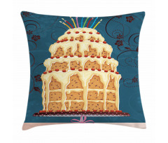 Crumb Coated Party Cake Pillow Cover