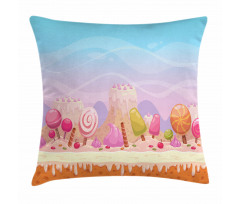 Fanciful Candy Road Pillow Cover
