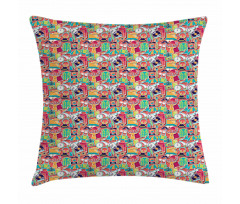 Funky Urban Elements Pillow Cover
