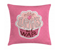 Make Cupcakes Dots Pillow Cover