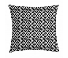 Contrast Circles Squares Pillow Cover