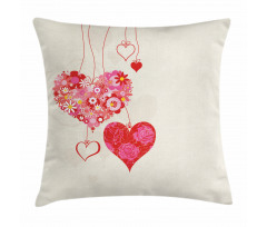 Ornamental Hearts Pillow Cover