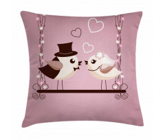 Tweeting Sparrows Pillow Cover