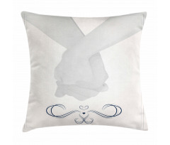 Couple Holding Hands Pillow Cover