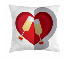 Champagne Glasses Pillow Cover