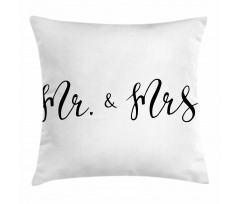 Mr and Mrs Text Pillow Cover