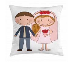 Newlywed Couple Pillow Cover