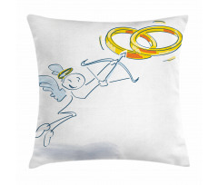 Funny Cupid Stickman Pillow Cover