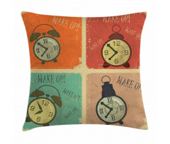 Grunge Wake up Alarm Pillow Cover