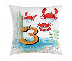 Sea Animals Kids Cartoon Pillow Cover