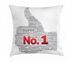 Thumbs up Number Pillow Cover
