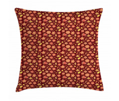 Fiery Flowers Concept Pillow Cover
