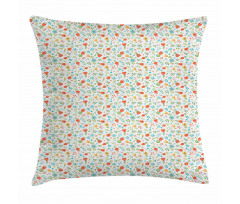 Lily of Valley and Berry Pillow Cover