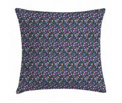 Tulips and Violet Pansy Pillow Cover