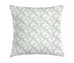 Twiggy Rose Branches Pillow Cover