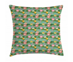 Vivid Color Hibiscus Pillow Cover
