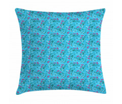 Wavy Stems and Branches Pillow Cover