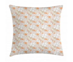 Pastel Retro Botanical Pillow Cover